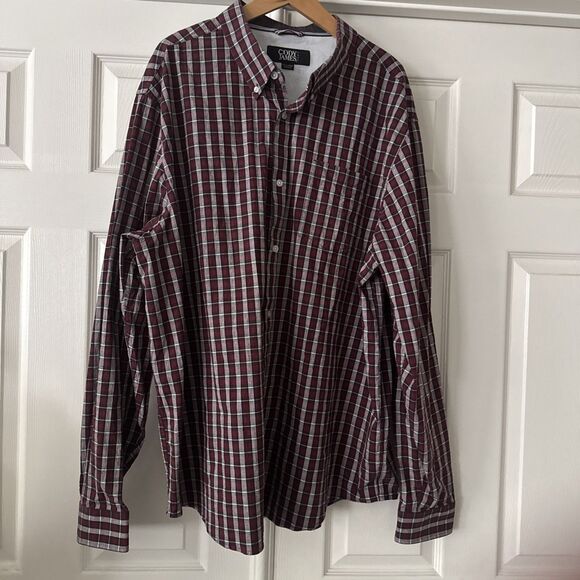 Cody James Mens 2XL Plaid Western Shirt Long Sleeve Red Cowboy Workwear Casual - Picture 1 of 8